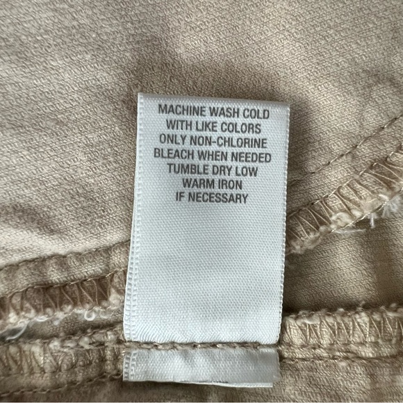 Dress Barn tan corduroy jacket button front ruffle collar hem cuffs Sz S - Picture 5 of 10